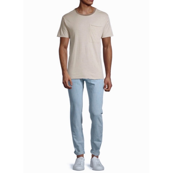 ATM ANTHONY THOMAS MILILLO STRIPE DOUBLE FACE COTTON JERSEY TEE. SIZE XL - Picture 4 of 9